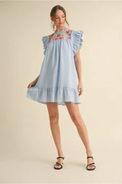 Embroidered Floral Dress