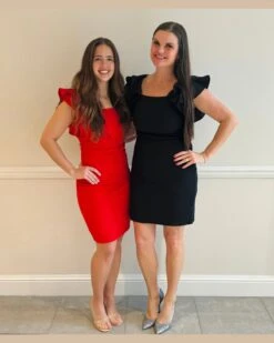 Ruffled Sleeve Dress