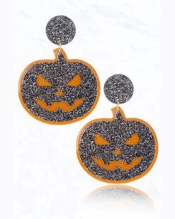 Pumpkin Glitter Earrings