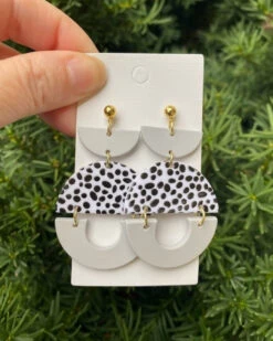 Spotted Luna Stacked Acrylic Earrings