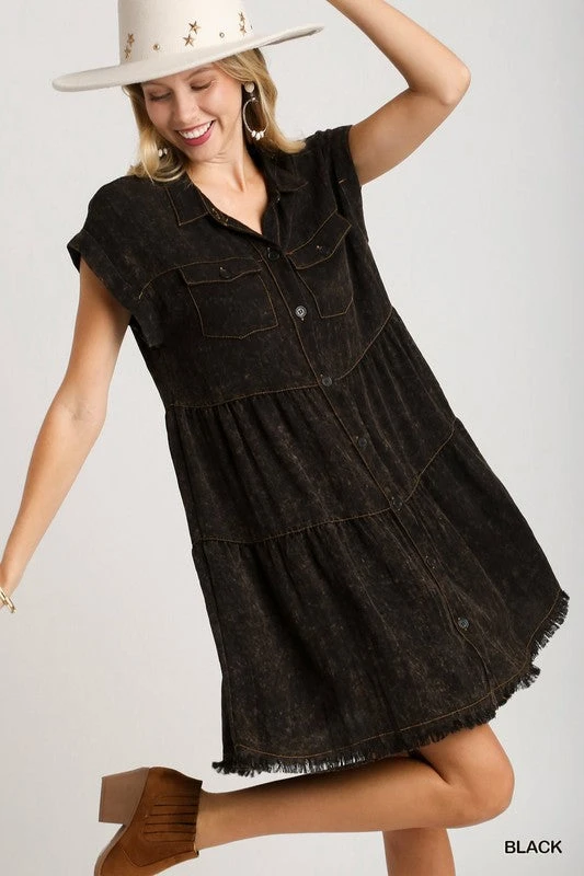 Snow Washed Ruffle Dress 5 Snow Washed Ruffle Dress - Image 3