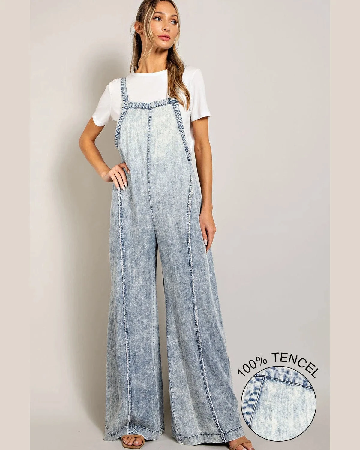 Washed Tie Dye Tencel Jumpsuit 3 Washed Tie Dye Tencel Jumpsuit