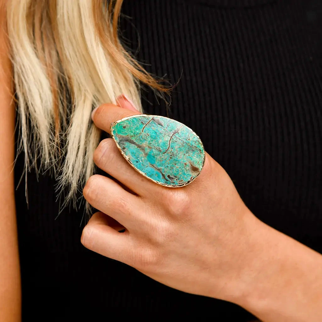 Turquoise Stone Ring 4 Turquoise Stone Ring - Image 3