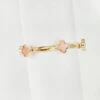Pink Stone Clover Bracelet 2 Pink Stone Clover Bracelet -Women Fashion 1DOB5017PK