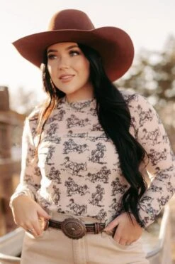 Cowgirl Mesh Top