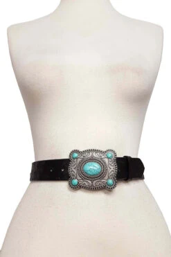 Ostrich Belt With Silver Turquoise Buckle -Women Fashion 20734481 3521c2e6 2824 4d09 becb 2292b8eddc71