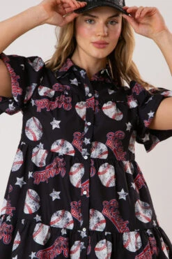 Baseball Print Dress -Women Fashion 21056902 3d4833dd 7294 4a14 a2a1 48004804112b