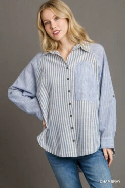 Mixed Stripe Button Down Top 13 Mixed Stripe Button Down Top -Women Fashion 21551411 ec0e32eb e8c8 42ac b1d6 6117bf8dc8ee