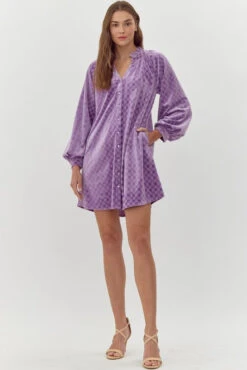 Checkered Velvet Mini Dress -Women Fashion 21672250 0165bca3 9c3c 4bc5 95a8 f65db0b80d8e