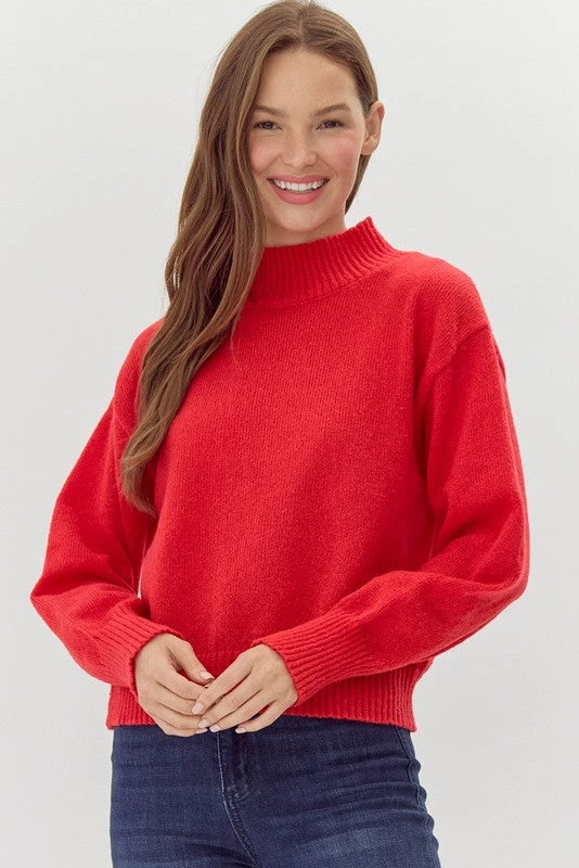 Mock Neck Knit Top 3 Mock Neck Knit Top