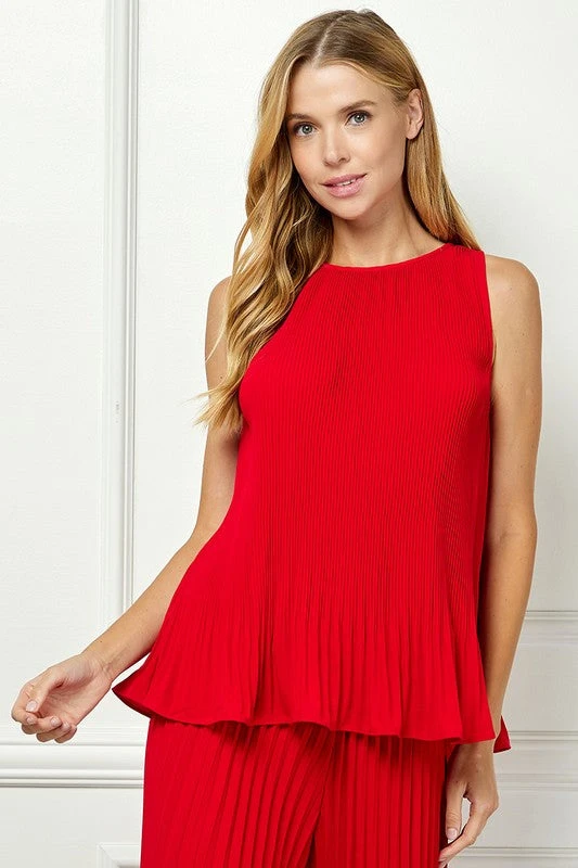 Pleated Sleeveless Top 3 Pleated Sleeveless Top