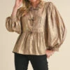 Metallic Bow Babydoll Top -Women Fashion 22189277 3f14a0e7 829f 4a38 bbd4 2b0dd07af8c2
