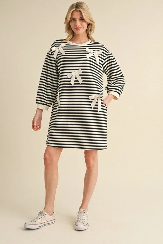 Striped Mini Bow Dress 5 Striped Mini Bow Dress - Image 3