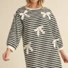 Striped Mini Bow Dress -Women Fashion 22215021 10cf467f 3603 4b99 baa5 a3e7f6570e35