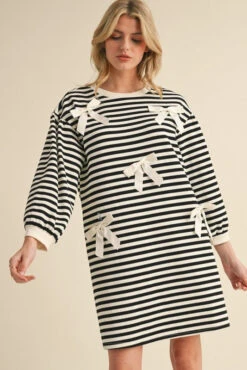 Striped Mini Bow Dress