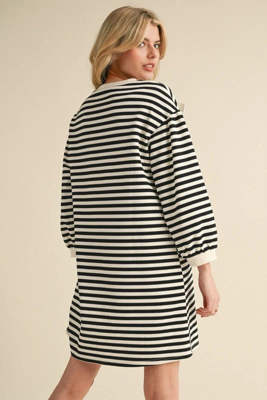 Striped Mini Bow Dress 4 Striped Mini Bow Dress - Image 2