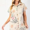 Floral Twill Shirt Dress -Women Fashion 22431383 0031fc3b 44a5 49fe 9668 eb44775daefa