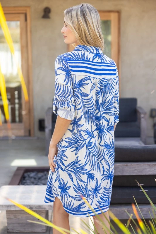 Leaf Print Collared Dress 6 Leaf Print Collared Dress - Image 4