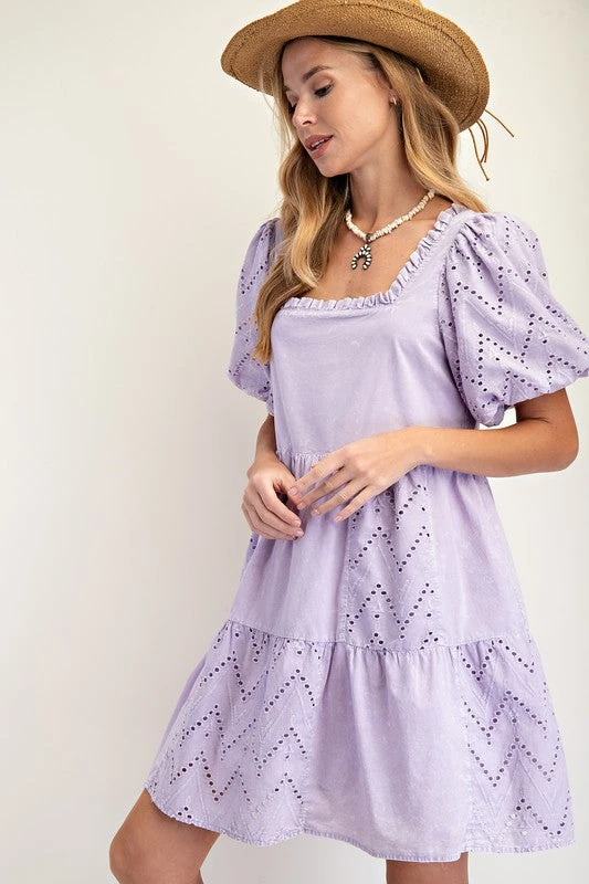 Eyelet Lace Mini Dress 5 Eyelet Lace Mini Dress - Image 3