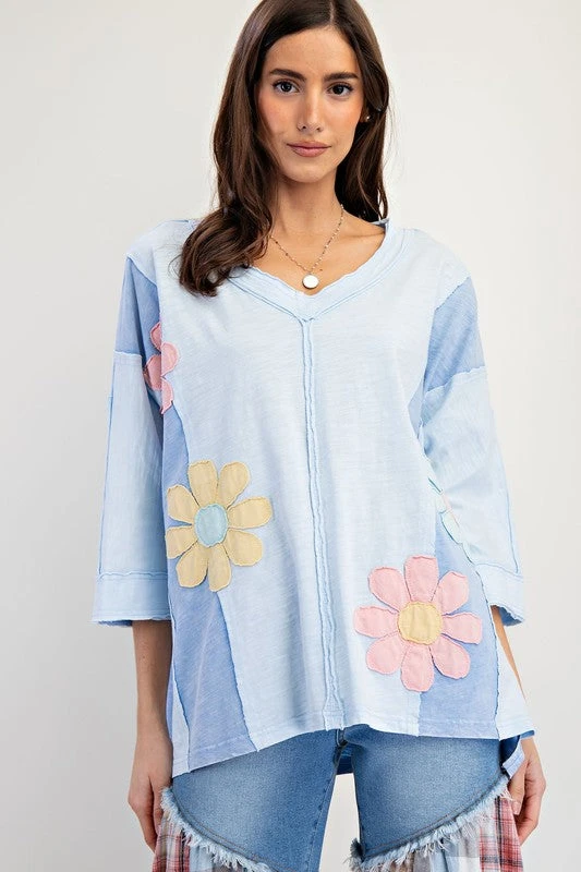 Flower Patch Mineral Wash Top 3 Flower Patch Mineral Wash Top