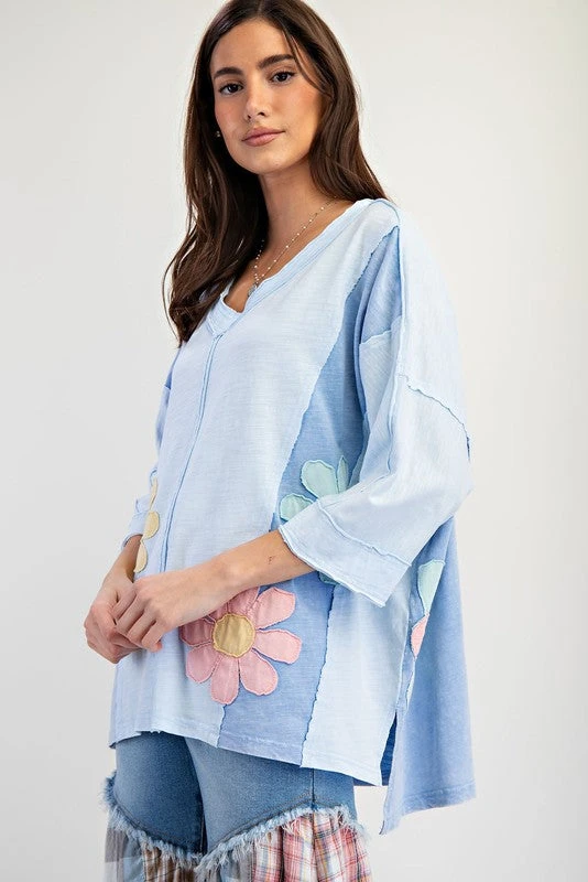 Flower Patch Mineral Wash Top 4 Flower Patch Mineral Wash Top - Image 2