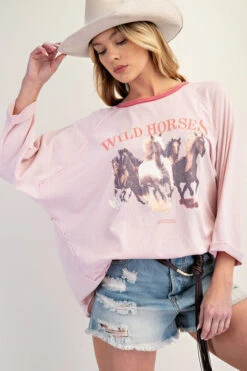 Wild Horses Print Top -Women Fashion 23118057 6369098e f2dc 4077 a62b 9f3b90e9d68f