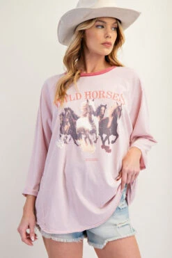 Wild Horses Print Top -Women Fashion 23118057 cf40df61 4dbe 4af3 8294 98afec202a70