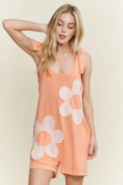 Lace Flower Patch Romper -Women Fashion 23189026 74017e30 715b 4f41 baee e89fcb932914