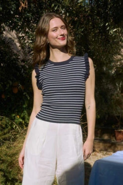 Stripe Ruffle Sleeve Tank 8 Stripe Ruffle Sleeve Tank -Women Fashion 23344558 04f4d0e9 bca1 4e0d ac0b 4b21dc352633