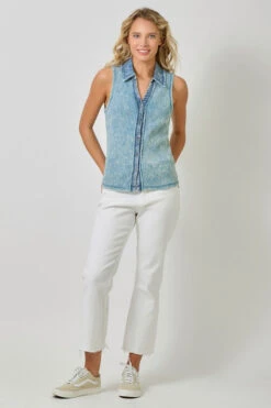 Sleeveless Button Down Top -Women Fashion 23348178 571a410c 90aa 4143 8dd6 3c985937807a