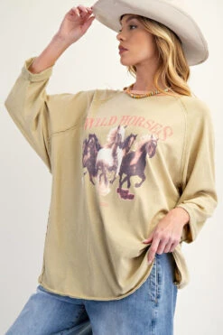 Wild Horses Print Top -Women Fashion 23390385 50eb0d2b d4f7 411a bcfc bfbc3ad86b68
