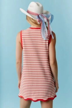 Lace Bow Stripe Mini Dress -Women Fashion 23433759 318ec68e 151f 438a a1f0 1741a9651e16