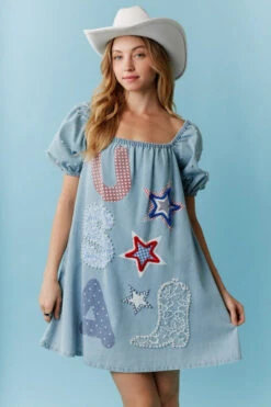 Patriotic Pearls Mini Dress