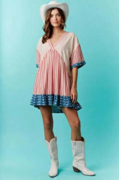 Americana V Neck Dress 12 Americana V Neck Dress -Women Fashion 23498481 2cbdd42d 7bf3 4214 bcff 4af5ba21c516