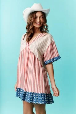 Americana V Neck Dress 10 Americana V Neck Dress -Women Fashion 23498481 561d97fa 38ac 4c54 9279 e3ae9c01cf02