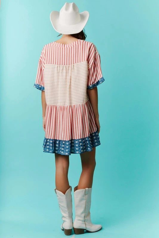 Americana V Neck Dress 8 Americana V Neck Dress - Image 6