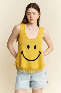 Smiley Fringe Tank Top