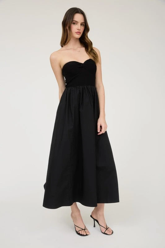 Strapless Front Twist Midi Dress 4 Strapless Front Twist Midi Dress - Image 2