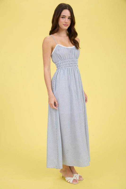 Lace Trim Stripe Dress 4 Lace Trim Stripe Dress - Image 2