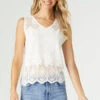 Rosemary Crochet Tank Top -Women Fashion 2429029A