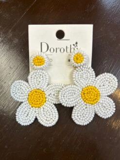 Daisy Seed Bead Earrings
