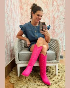 Corral Boots Tall Hot Pink Snip Toe Boot
