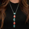 Turquoise/Coral Stone Drop Necklace 2 Turquoise/Coral Stone Drop Necklace -Women Fashion 7ada20be509774e5953c3c45c6bd02cb8f0775986a0361cf606d6dd5f6e11985