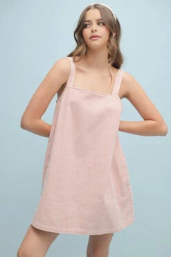 Mini A-Line Overall Dress