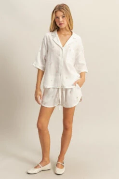 Floral Embroidered Set