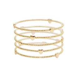 Gold Heart Stretch Bracelet