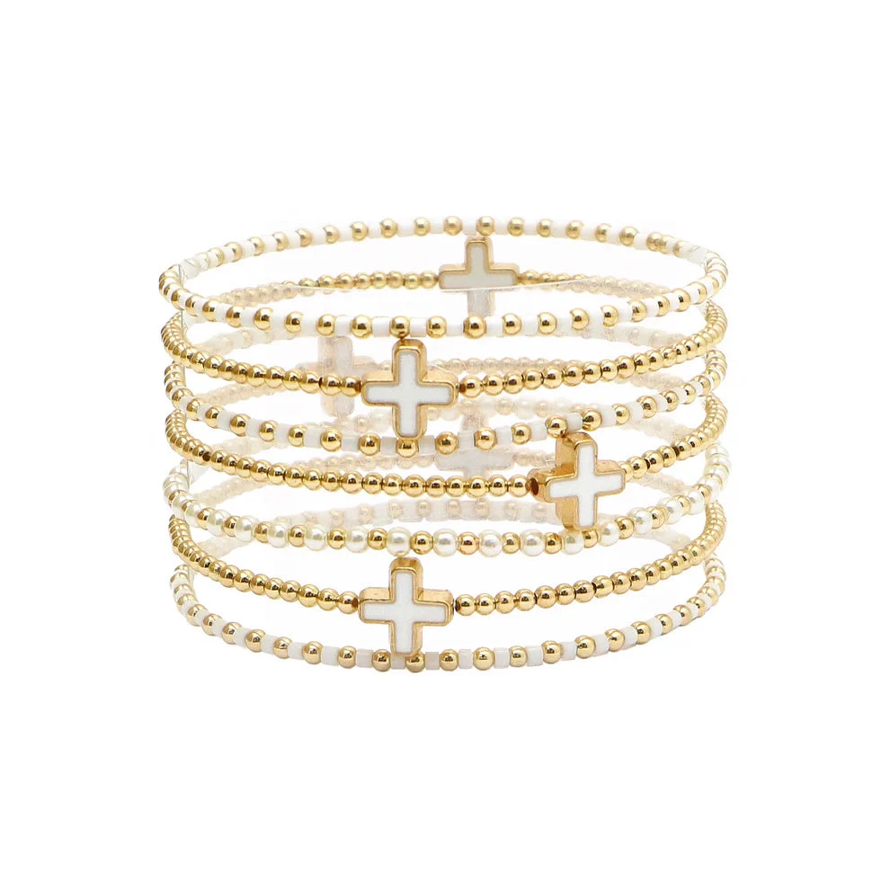 Beaded Cross Bracelets 4 Beaded Cross Bracelets - Image 2