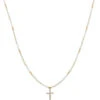 Rhinestone Cross Necklace 2 Rhinestone Cross Necklace -Women Fashion AN5427GD