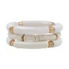 Bamboo Acrylic Stretch Bracelet Set