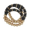 Wood And Gold Beaded Stretch Bracelet Set -Women Fashion B 1428BK EMB1151BLK 2 612757cc 7f70 4a0d a49a 356a2d9d2152